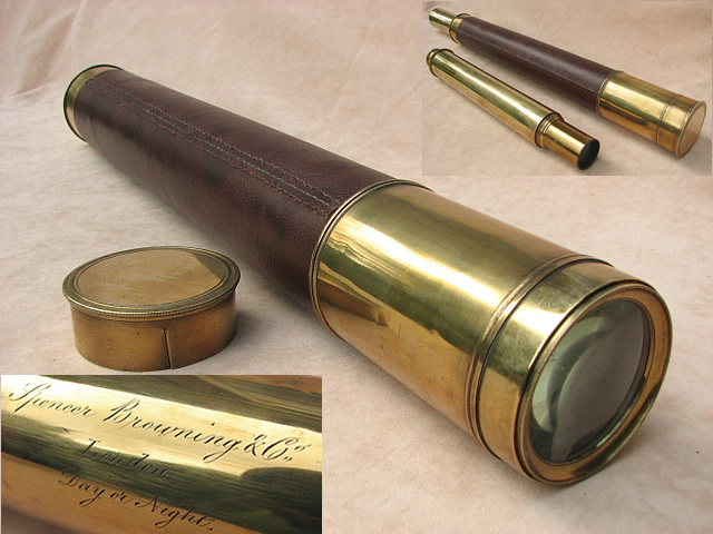 Mid 19th century Spencer Browning & Co, Day or Night ships telescope